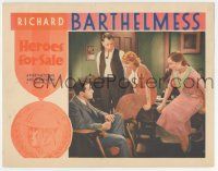 8f631 HEROES FOR SALE LC '33 Loretta Young & Aline MacMahon stare at Richard Barthelmess!