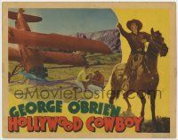 8f637 HOLLYWOOD COWBOY LC '37 two men help George O'Brien, who just crashed his airplane!