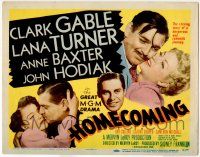 8f166 HOMECOMING TC '48 Clark Gable & Lana Turner, Anne Baxter, John Hodiak in World War II!