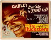 8f170 HUCKSTERS TC '47 super close up of smiling Clark Gable & him kissing Deborah Kerr!