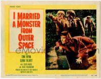 8f649 I MARRIED A MONSTER FROM OUTER SPACE LC #1 '58 best c/u of Gloria Talbott with 3 monsters!