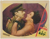 8f682 KEY LC '34 wonderful romantic c/u of British officer William Powell & sexy Edna Best!