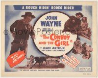8f181 LADY TAKES A CHANCE TC R54 rodeo rider John Wayne, Jean Arthur, The Cowboy and The Girl!