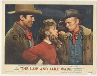 8f696 LAW & JAKE WADE LC #4 '58 outlaw leader Richard Widmark & hostage Patricia Owens, Sturges!