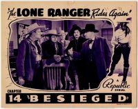 8f709 LONE RANGER RIDES AGAIN chapter 14 LC '39 Robert Livingston without his mask, Besieged!