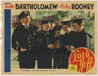 8f711 LORD JEFF LC '38 happy Mickey Rooney shows Freddie Bartholomew how to tie a sailor's knot!