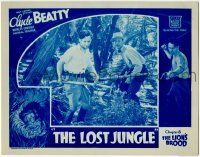8f714 LOST JUNGLE chapter 8 LC '34 animal trainer Clyde Beatty in jungle serial, The Lion's Brood!