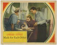 8f721 MADE FOR EACH OTHER LC '39 nurse helps Carole Lombard & James Stewart with their new baby!