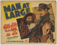 8f194 MAN AT LARGE TC '41 FBI agent George Reeves gets Marjorie Weaver & stops German spies!