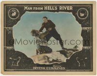 8f723 MAN FROM HELL'S RIVER LC '22 Rin-Tin-Tin 's very 1st movie, 2 images in border, ultra rare!