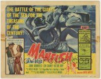 8f204 MANFISH TC '56 aqua-lung divers in death struggle with each other & sea creatures!
