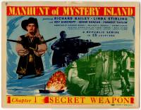 8f206 MANHUNT OF MYSTERY ISLAND chapter 1 TC '45 cool sci-fi & pirates serial, Secret Weapon!