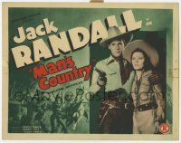 8f207 MAN'S COUNTRY TC '38 great image of cowboy Jack Randall protecting pretty Marjorie Reynolds!