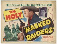 8f211 MASKED RAIDERS TC '49 cowboy Tim Holt is an undercover man for the Texas Rangers!