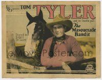 8f212 MASQUERADE BANDIT TC '26 great c/u of cowboy Tom Tyler & his horse, but no lovable pals!