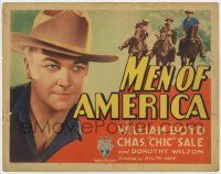 8f217 MEN OF AMERICA TC '32 great close up of farmer William Boyd & riding horses with cowboys!