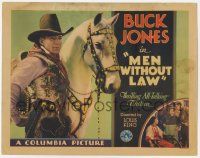 8f219 MEN WITHOUT LAW TC '30 cowboy Buck Jones & his horse in a thrilling all-talking western!