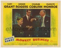 8f753 MONKEY BUSINESS LC #6 '52 Charles Coburn watches Cary Grant take Ginger Rogers' pulse!
