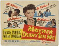 8f229 MOTHER DIDN'T TELL ME TC '50 great images of Dorothy McGuire, William Lundigan, June Havoc