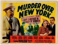 8f233 MURDER OVER NEW YORK TC '40 Sidney Toler as Charlie Chan exposing sabotage of WWII planes!