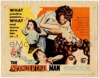 8f243 NEANDERTHAL MAN TC '53 great wacky monster image, nothing could keep him from his woman!