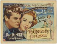 8f250 NO ROOM FOR THE GROOM TC '52 Tony Curtis & pretty Piper Laurie are terrific together!