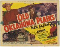 8f261 OLD OKLAHOMA PLAINS TC '52 cowboy Rex Allen and Koko the miracle horse of the movies!