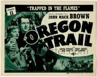 8f271 OREGON TRAIL chapter 11 TC '39 Johnny Mack Brown, western serial, Trapped in the Flames!