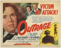 8f280 OUTRAGE TC '50 directed by Ida Lupino, scared Mala Powers is the victim of attack!
