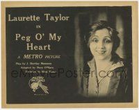 8f287 PEG O' MY HEART TC '22 King Vidor's story of pretty Irish Laurette Taylor & her relatives!
