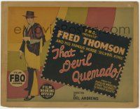 8f344 THAT DEVIL QUEMADO TC '25 great full-length image of Fred Thomson in gaucho suit!