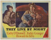 8f922 THEY LIVE BY NIGHT LC #6 '48 Nicholas Ray noir classic, Howard da Silva, Farley Granger!