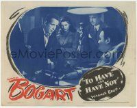 8f942 TO HAVE & HAVE NOT LC '44 great image of Humphrey Bogart & sexy Lauren Bacall in tense scene!