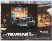 8f952 TRUMAN SHOW LC '98 Jim Carrey's entire life is watched by the world, directed by Peter Weir!