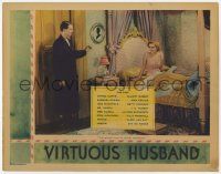 8f963 VIRTUOUS HUSBAND LC '31 Elliot Nugent walks in on his sexy young unkissed bride Jean Arthur!