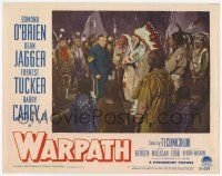 8f969 WARPATH LC #7 '51 Edmond O'Brien surrounded in Native American Indian village!