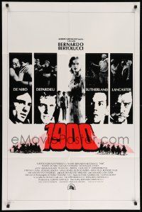 8g005 1900 int'l 1sh '77 directed by Bernardo Bertolucci, Robert De Niro, different images!