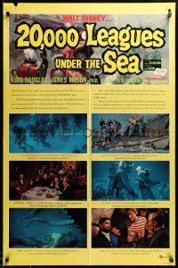 8g007 20,000 LEAGUES UNDER THE SEA style B 1sh R63 Jules Verne classic, great art of deep sea divers
