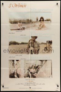 8g009 3 WOMEN 1sh '77 directed by Robert Altman, Shelley Duvall, Sissy Spacek, Janice Rule
