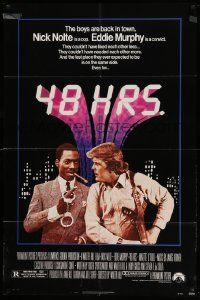 8g013 48 HRS. 1sh '82 Nick Nolte is a cop who hates Eddie Murphy who is a convict!