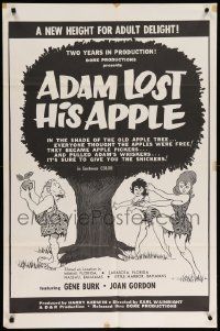 8g020 ADAM LOST HIS APPLE 1sh '65 wacky sexploitation, a new height for adult delight!