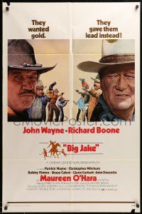 8g084 BIG JAKE 1sh '71 Richard Boone wanted gold but John Wayne gave him lead instead!