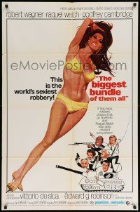 8g087 BIGGEST BUNDLE OF THEM ALL 1sh '68 sexy full-length artwork of Raquel Welch in bikini!