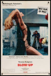 8g097 BLOW-UP 1sh '67 Michelangelo Antonioni, David Hemmings photographs sexy Verushka!