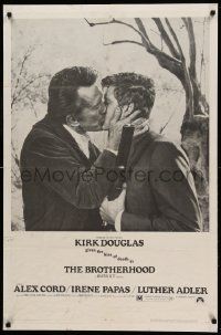 8g118 BROTHERHOOD 1sh '68 Kirk Douglas gives the kiss of death to Alex Cord!