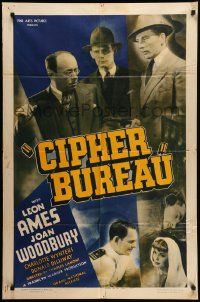 8g142 CIPHER BUREAU 1sh '38 directed by Charles Lamont, cryptographer Leon Ames, Joan Woodbury!