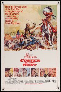 8g158 CUSTER OF THE WEST style A 1sh '68 Shaw, Battle of Little Big Horn, Frank McCarthy!