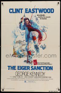 8g194 EIGER SANCTION 1sh '75 Clint Eastwood's lifeline was held by the assassin he hunted!