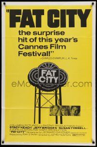 8g218 FAT CITY 1sh '72 Stacy Keach, Jeff Bridges, Susan Tyrrell, John Huston, boxing!