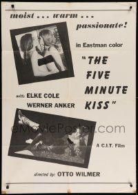 8g237 FIVE MINUTE KISS 1sh '70 Werner Anker, sexy images, moist... warm... passionate!
